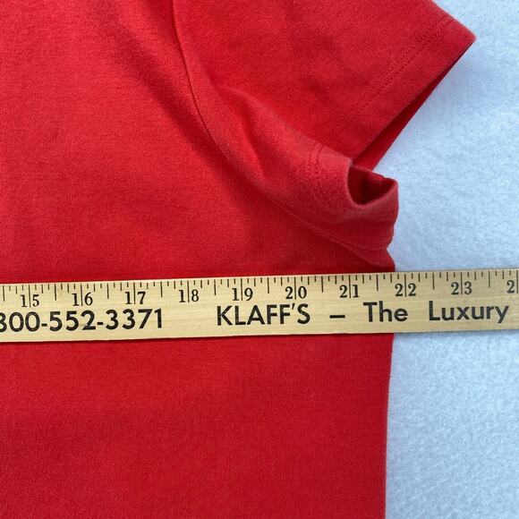 EILEEN FISHER Top XL Cotton Interlock Jersey Boxy Crewneck Short Sleeve Red - Picture 8 of 10